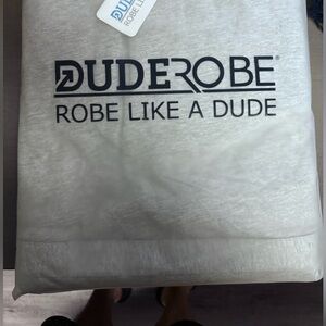 Brand new DudeRobe mens robe. Gray in size L/XL.